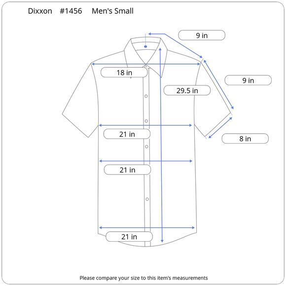 Dixxon Short Sleeve Button Up Men's Small White Blue Nautical "Sea Life" Logo - Picture 14 of 14